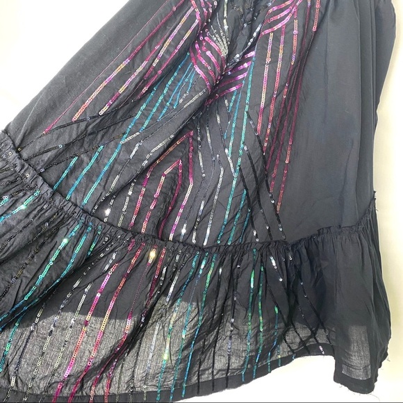 Free People Slip Dress Sequin Sugar Mountain Babydoll - XS Whimsigoth Y2K - Picture 8 of 14